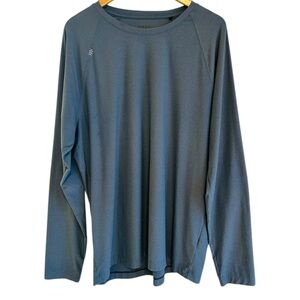 Rhone Shirt Mens XL Blue Reign Performance Pullover Crew Long Sleeve Stretch EUC